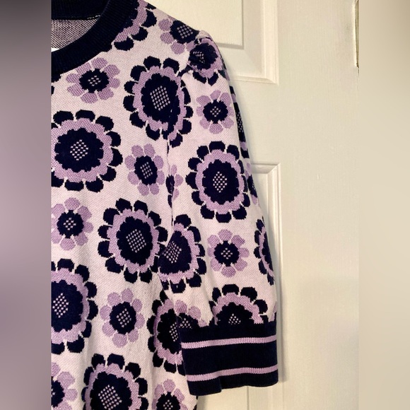 kate spade Lavender and Navy Floral Crewneck Sweater - Picture 5 of 9